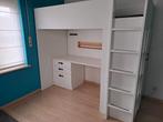 Hoogslaper met bureau - Ikea Smastad, Huis en Inrichting, Ophalen, Eenpersoons, Zo goed als nieuw, Hout