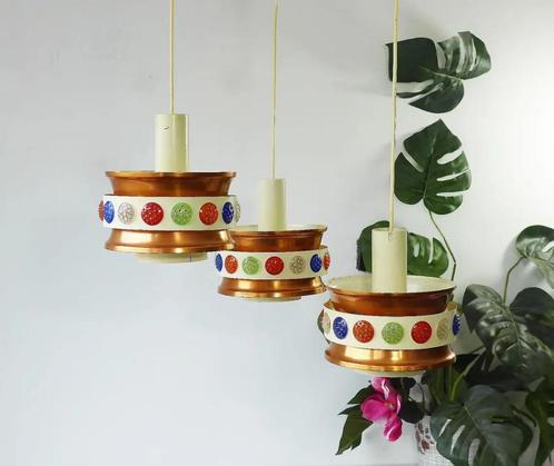 Zeldzame Vintage Hanglamp Space Age Cascade Lamp Jaren 60 70, Huis en Inrichting, Lampen | Hanglampen, Verzenden