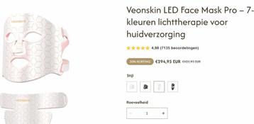 verzorging ledmasker  beschikbaar voor biedingen