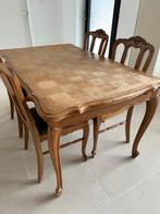 Tafel met 4 stoelen, Huis en Inrichting, Tafels | Eettafels, Ophalen, Eikenhout