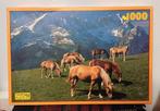 1000-delige puzzel Bruine paarden, Kinderen en Baby's, Speelgoed | Kinderpuzzels, Gebruikt, Meer dan 50 stukjes, Ophalen