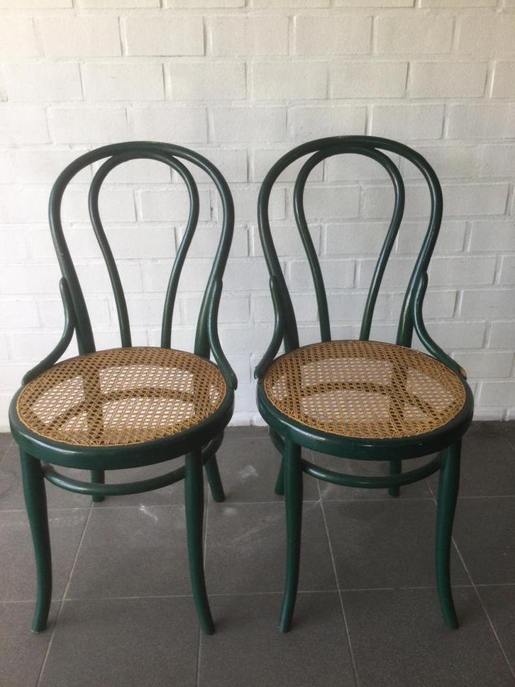 Twee Thonet stoelen, Huis en Inrichting, Stoelen, Gebruikt, Twee, Hout, Overige kleuren, Ophalen
