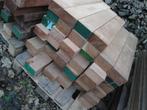 20 gros chevrons bruts en Afzélia de +- 77=>96 x 12,5 x7,5cm, Ophalen, Overige typen, Nieuw, 50 mm of meer