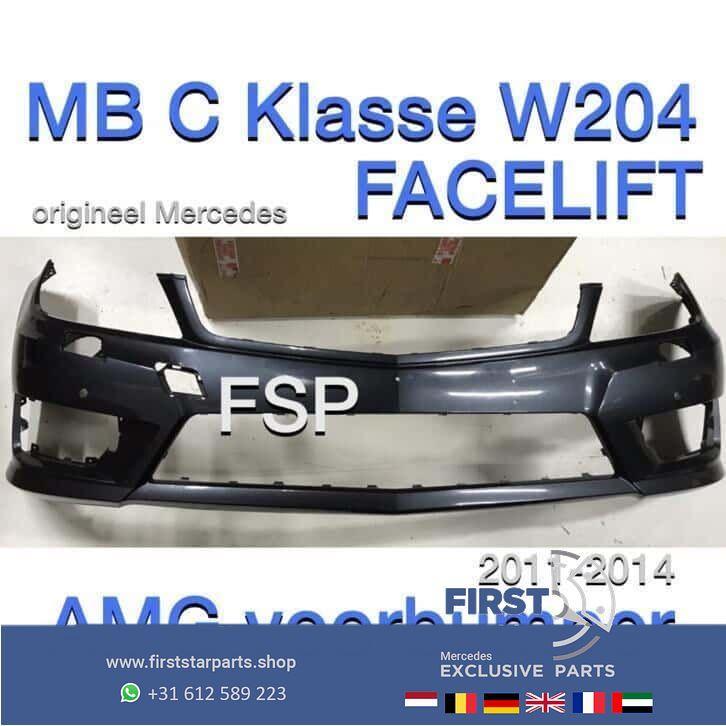 W204 Facelift AMG 2011-2014 donker grijs Mercedes C Klasse, Auto-onderdelen, Carrosserie, Bumper, Mercedes-Benz, Voor, Gebruikt