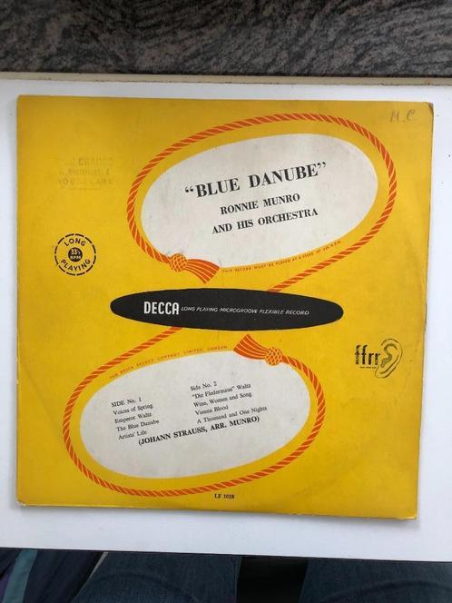 33 toerenplaat /LP:'Blue Danube' Ronnie Munro and his orches, Verzamelen, Overige Verzamelen, Ophalen of Verzenden