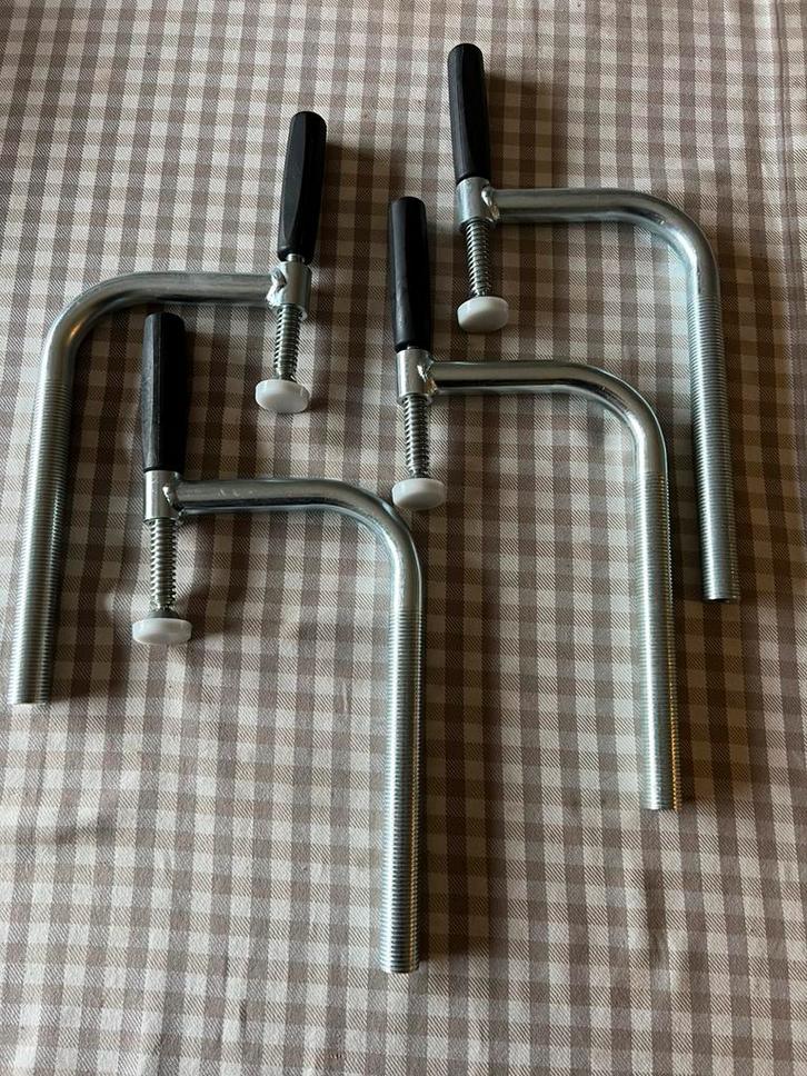 Twee Sjöbergs sets van elk 2 snelspan bovenklemmen Ø 19 mm, Bricolage & Construction, Établis, Neuf, Étau, Enlèvement