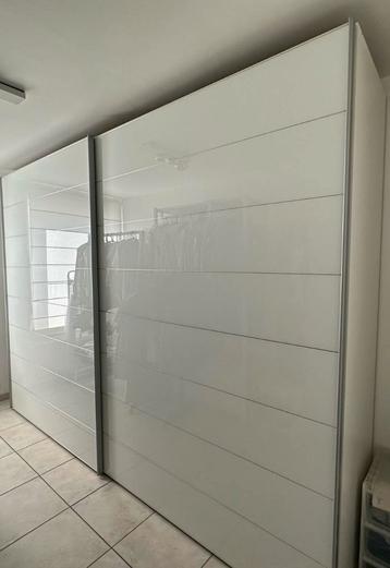 Garderobe blanche plus armature de lampe plafond, 200 cm ou plus, Comme neuf, Verre, Enlèvement