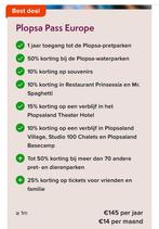 Plopsaland abonnementen te koop, Drie personen of meer, Arrangement, Overige typen