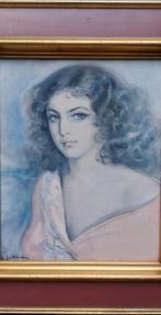 Jonge dame in pastel, Antiek en Kunst, Ophalen of Verzenden