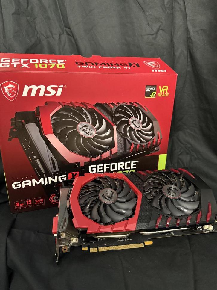 carte graphique GeForce MSI GTX1070 - IA, Computers en Software, Videokaarten, Gebruikt, Nvidia, HDMI, Verzenden