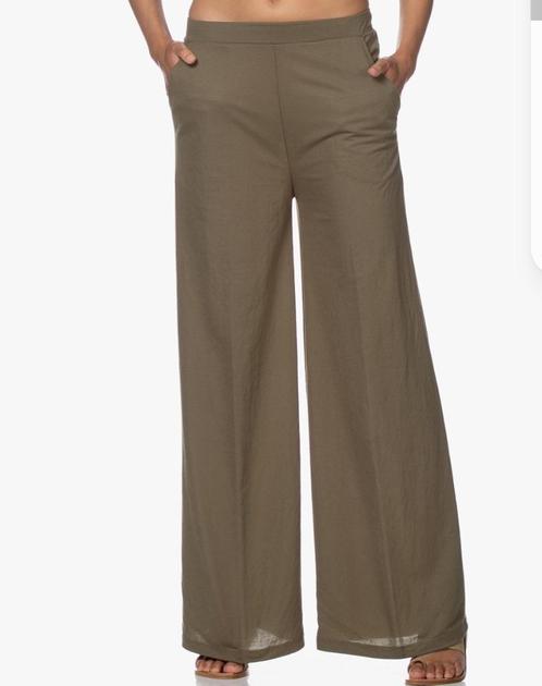 La Salle ; kaki groene viscose tricot, 40/42., Kleding | Dames, Broeken en Pantalons, Zo goed als nieuw, Maat 38/40 (M), Groen