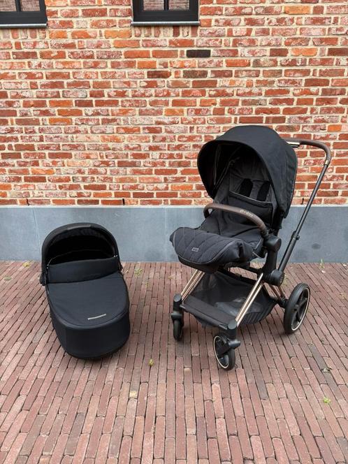 Cybex priam rose gold kinderwagen + draagmand + footmuff, Kinderen en Baby's, Kinderwagens en Combinaties, Zo goed als nieuw, Kinderwagen