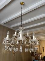 Kristallen luchter met 2 wand verlichtingen, Ophalen, Gebruikt