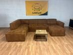 SofaCycle -Cognac U-zetel – ruime en stijlvolle blikvanger, Ophalen of Verzenden, Zo goed als nieuw