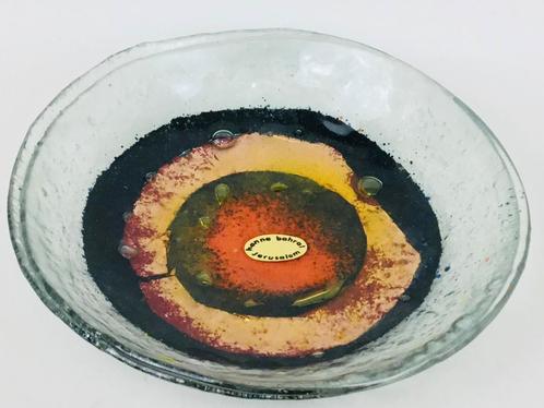 Assiette de bol en verre fondu Hanna Bahral Jérusalem, Antiquités & Art, Art | Autres Art, Enlèvement ou Envoi