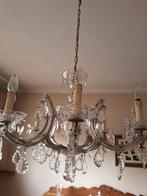 Marie therese kroonluster en staanlamp, Ophalen, Gebruikt, Glas, Kristal
