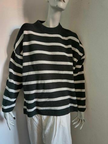 Pull rayé H&M taille M, Enlèvement ou Envoi, Comme neuf, Bleu, Taille 38/40 (M)