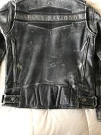 Harley davidson lederen vest retro.Perfecte staat maat  s, Zo goed als nieuw, Grijs, Harley davidson, Ophalen