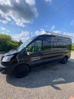 Ford Transit ingerichte bus, Auto's, Automaat, Zwart, Leder en Stof, Zwart