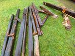 Lot eiken balken, Tuin en Terras, Ophalen, Gebruikt, Hardhout, 250 cm of meer