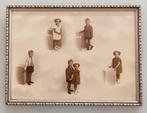 Oude kader met kinderportretten., Antiek en Kunst, Antiek | Woonaccessoires, Ophalen of Verzenden