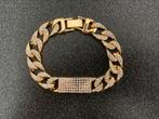 Goudkleurige armband met diamant, Handtassen en Accessoires, Armbanden, Nieuw, Goud, Overige materialen