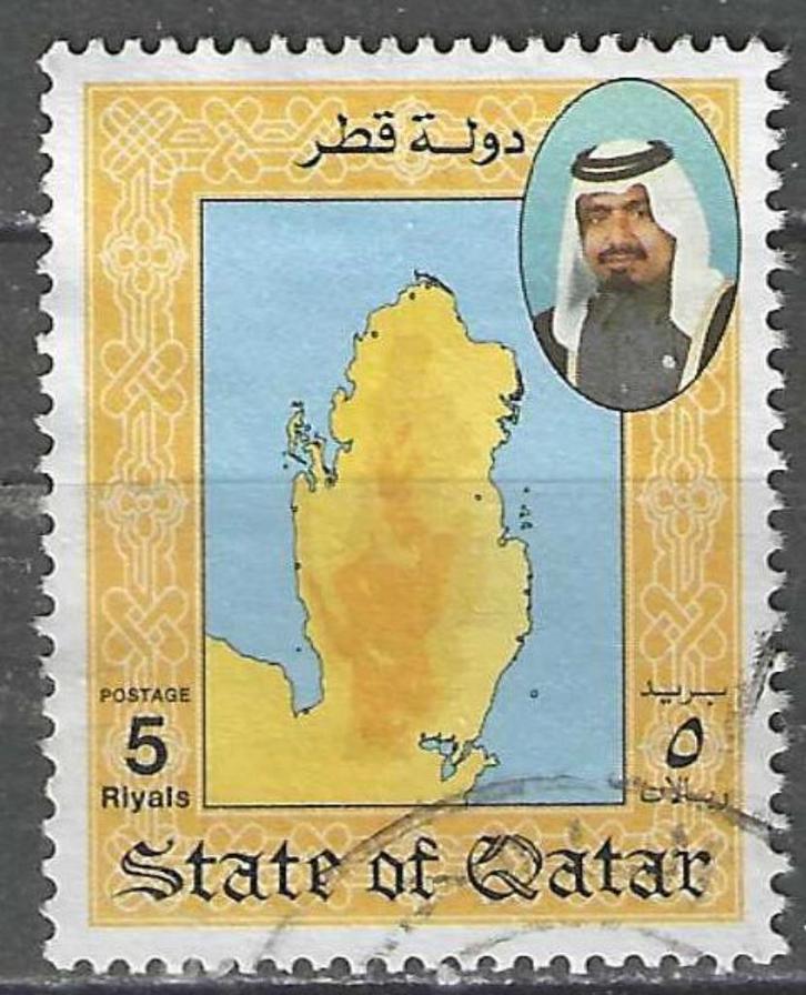 Quatar 1992 - Stampworld 986 - Sjeik Khalifa - 5 Ri. (PF), Postzegels en Munten, Postzegels | Azië, Verzenden