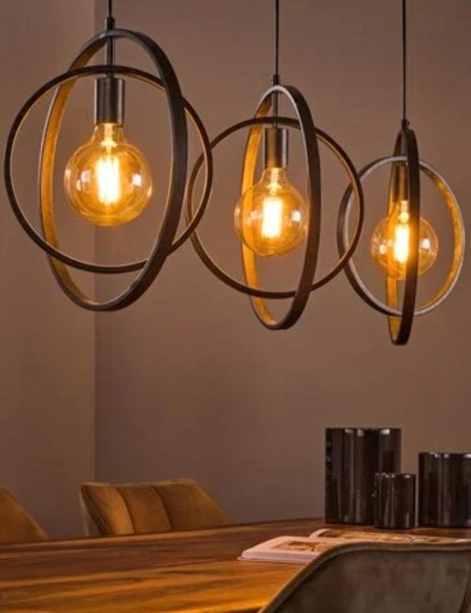 0



Industriële hanglamp Ozon 3-lichts charcoal, Huis en Inrichting, Lampen | Hanglampen, Metaal, Ophalen