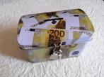 Tirelire Coffre + Cadenas (Billets De 200 €)., Ophalen of Verzenden, Nieuw, Metaal of Blik, Overige thema's