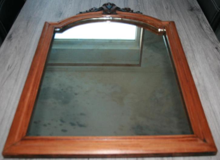 Miroir ancien – Cadre en bois sculpté – Style Louis-Philippe, Antiek en Kunst, Antiek | Spiegels, 50 tot 100 cm, Minder dan 100 cm