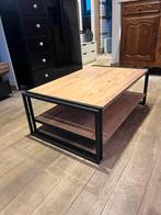 Table de salon bois/metal, Comme neuf, 100 à 150 cm, 50 à 100 cm, Moins de 50 cm