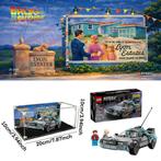 Vitrine + fond Back to the Future (compatible LEGO DeLorean), Enlèvement ou Envoi