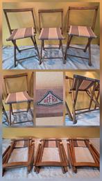 Vintage houten plooistoeltjes Befra, Huis en Inrichting, Stoelen, Ophalen, Zo goed als nieuw