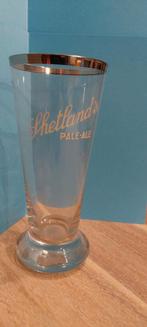 Shetland's Pale - Ale , zilver boord Lootvoet  Overijse, Ophalen of Verzenden, Gebruikt, Glas of Glazen, Overige merken