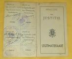 1943-1944 Legitimatiekaart Ministerie van Justitie, Overige soorten, Ophalen of Verzenden