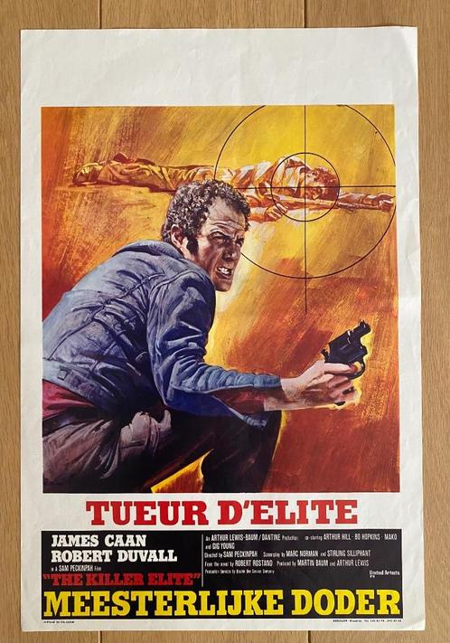 Filmaffiche KILLER ELITE Sam Peckinpah, James Caan, Verzamelen, Film en Tv, Zo goed als nieuw, Film, Poster, Verzenden