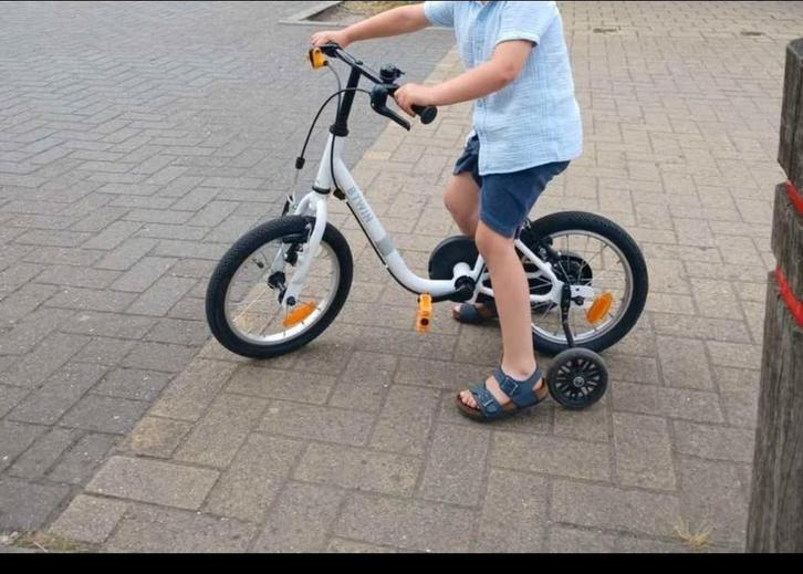 B'TWIN Kinderfiets 14 inch – Discover 100 Wit – Met zijwielt, Kinderen en Baby's, Speelgoed | Buiten | Voertuigen en Loopfietsen