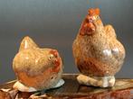 Splendide couple de poule & coq en faïence polychrome. Vinta, Collections, Collections Animaux