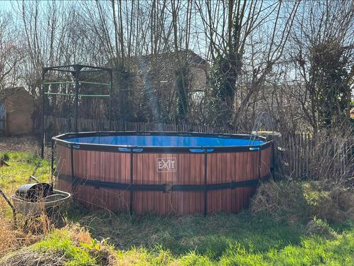 Exit Wood zwembad: 450cm diameter, 122cm hoog, Tuin en Terras, Zwembaden, Gebruikt, Opzetzwembad, 120 cm of meer, 300 cm of meer