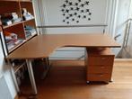 Ruime bureau met ladenblok, Huis en Inrichting, Bureaus, Ophalen, Gebruikt, Bureau