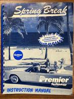 GOTTLIEB SPRING BREAK INSTRUCTION MANUAL with schematics, Verzamelen, Automaten | Flipperkasten, Onderdeel of Defecte kast, Zo goed als nieuw