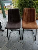 6 stoelen 4 bruine 2 beige goede staat, Huis en Inrichting, Stoelen, Ophalen, Gebruikt