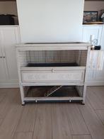 Cage / Clapier d'intérieur en bois blanc - 2 étages, Animaux & Accessoires, Enlèvement, Utilisé, Cage