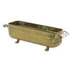 Messing Plantenbak Bloembak Leeuwenpootjes Delfts Keramiek, Tuin en Terras, Tuin, Gebruikt, Minder dan 30 cm, Minder dan 60 cm