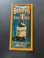 Reclamebord Genièvre - metaal, Verzamelen, Merken en Reclamevoorwerpen, Ophalen, Gebruikt, Reclamebord
