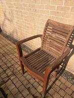 houten tuinstoelen, Ophalen, Gebruikt, Teakhout, Stapelbaar