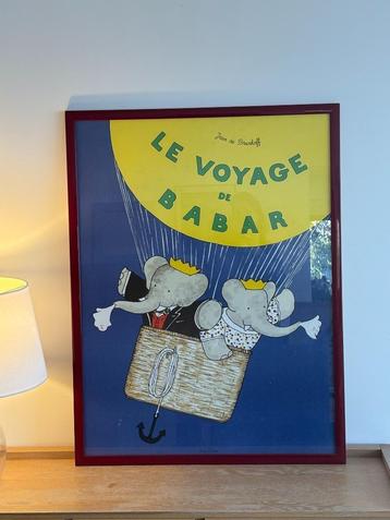 Poster Le Voyage de Babar met kader beschikbaar voor biedingen