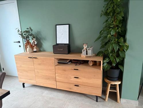 Dressoir natuurlijke eik, Huis en Inrichting, Kasten | Dressoirs, Zo goed als nieuw, 150 tot 200 cm, 25 tot 50 cm, Met lade(s)