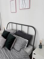 Dubbel bed Ikea, Grijs, Modern, 140 cm, Metaal