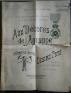 1897+Ancienne partition+Liste des décorés+frameries+signée, Musique & Instruments, Autres genres, Artiste ou Compositeur, Enlèvement